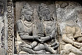 Prambanan - Candi Lara Jonggrang, the Shiva Temple, panels with reliefs of lokapala (dikpala) the protectors of the directions. 